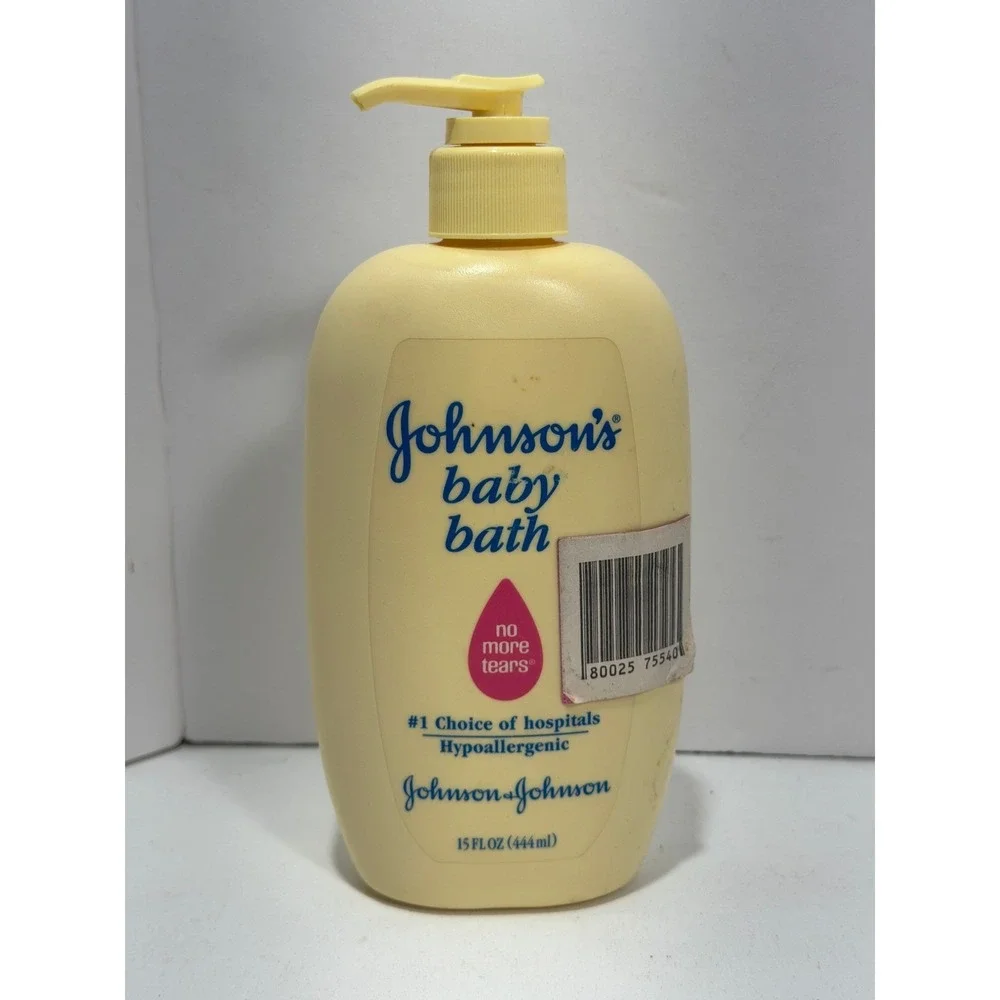 Vintage 1996 Johnsons Baby Bath‎ 15oz Pump Bottle No More Tears Hypoallergenic